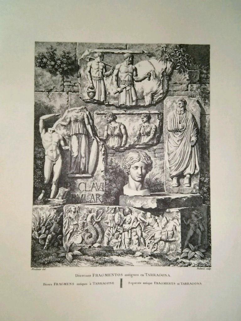 Lamina CATALOGNE, Numero 46: Diversos Fragmentos antiguos fragmentos en Tarragona (1813)