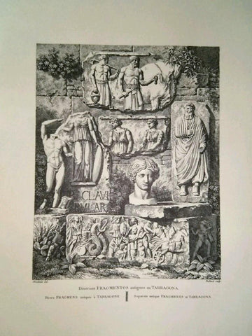 Lamina CATALOGNE, Numero 46: Diversos Fragmentos antiguos fragmentos en Tarragona (1813)