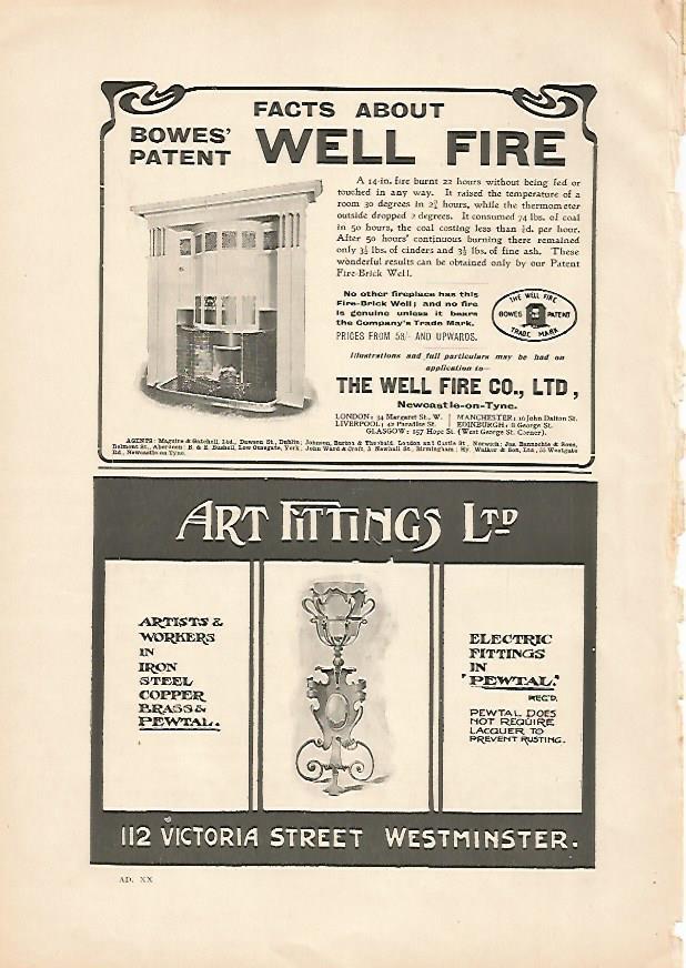 LAMINA PUBLICITARIA 7057: Bowes Patent y Art Fitttings 