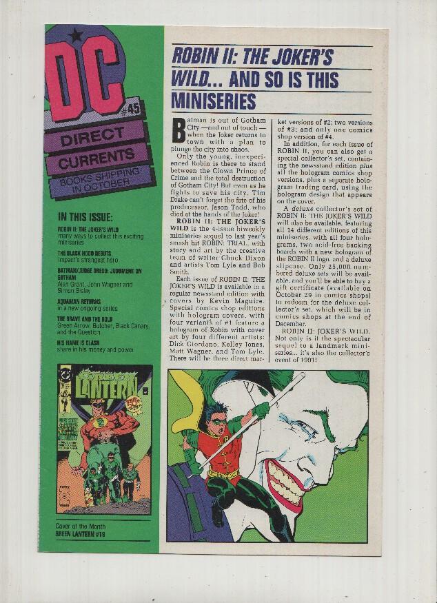 DC DIRECT CURRENTS, Numero 45: Robin II The Joker's Wild (DC 1991)