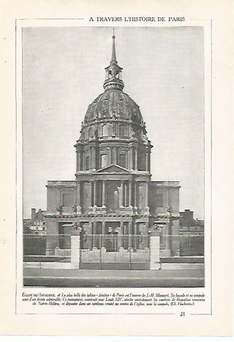 LAMINA 7388: Columnata del Louvre y Place Vendome en Paris