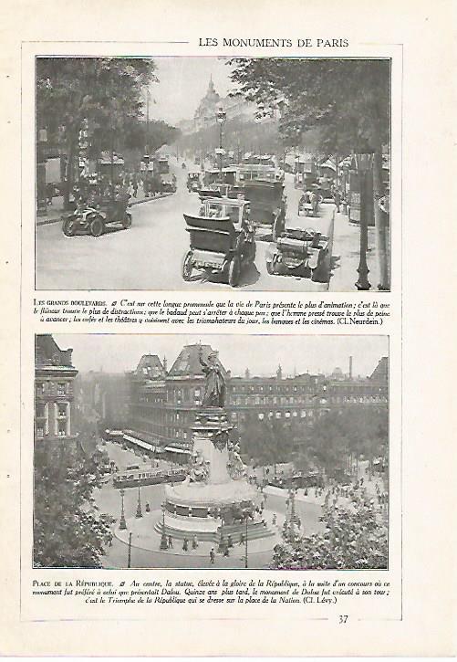 LAMINA 7395: Place de la Republique y bulevares de Paris