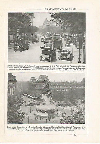 LAMINA 7395: Place de la Republique y bulevares de Paris