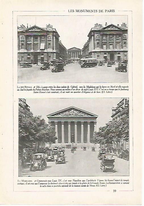 LAMINA 7396: La Rue Royale y La Madeleine en Paris