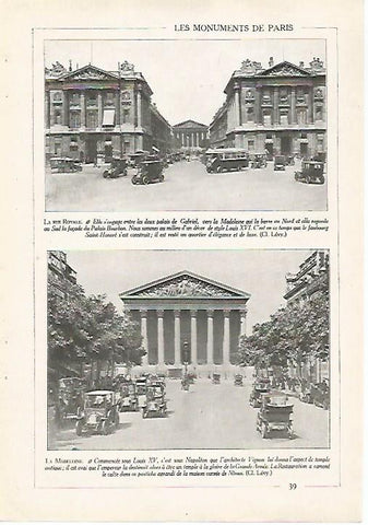 LAMINA 7396: La Rue Royale y La Madeleine en Paris
