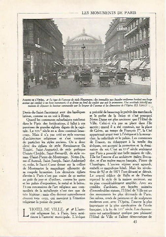 LAMINA 7398: Avenue de l Opera en Paris