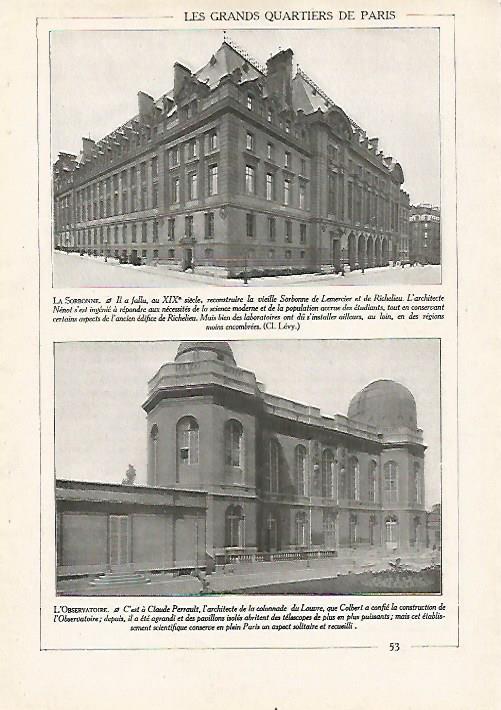 LAMINA 7402: La Sorbonne y El Observatorio de Paris