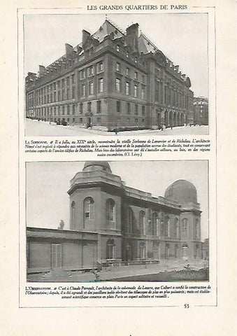 LAMINA 7402: La Sorbonne y El Observatorio de Paris