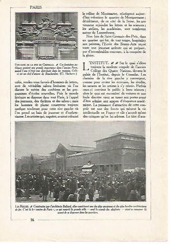 LAMINA 7403: Fuente de la Rue de Grenelle y Les Halles en Paris