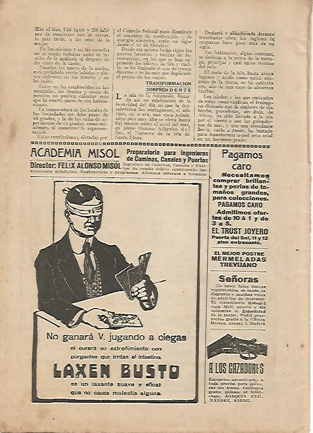 LAMINA BLANCO Y NEGRO 7409: Publicidad de Laxen Busto