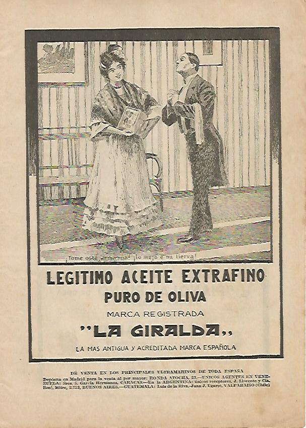 LAMINA BLANCO Y NEGRO 7410: Publicidad del aceite La Giralda