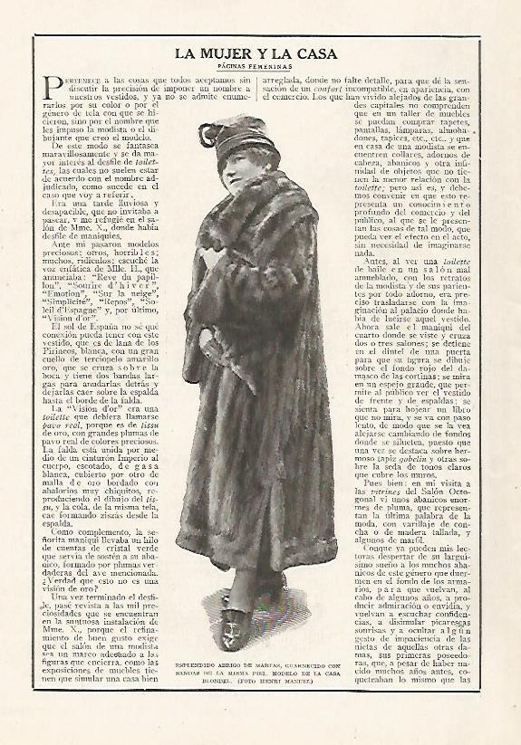 LAMINA BLANCO Y NEGRO 7425:  Paginas femeninas La mujer y la casa