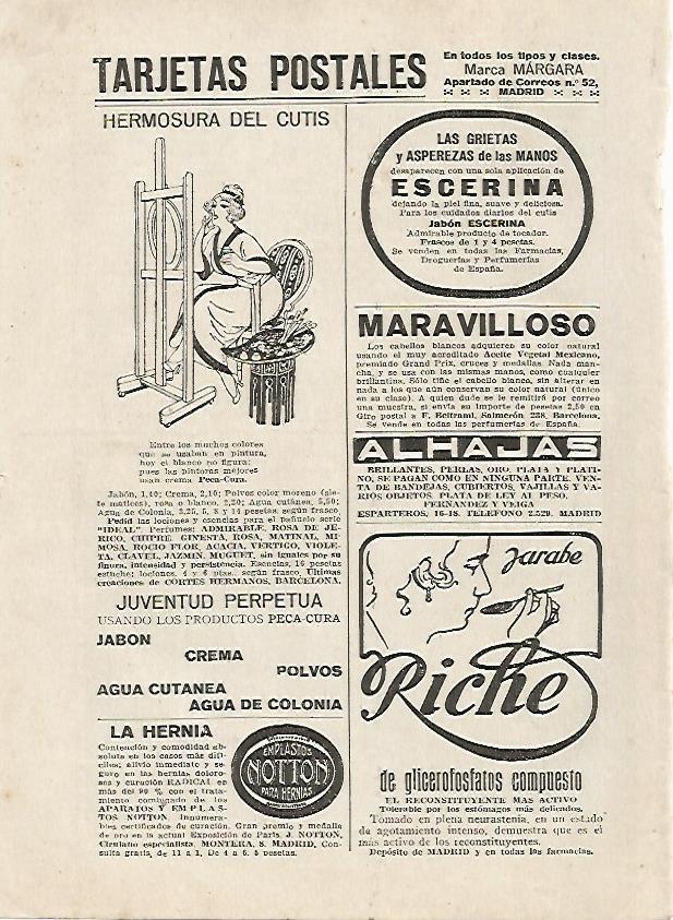 LAMINA BLANCO Y NEGRO 7447: Publicidad Emplastos Notton y Jarabe Riche