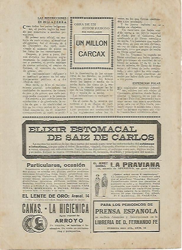 LAMINA BLANCO Y NEGRO 7448: Publicidad de Elixir de Saiz de Carlos