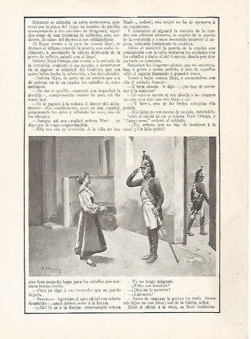 LAMINA BLANCO Y NEGRO 7452: Dibujo de E. Estevan