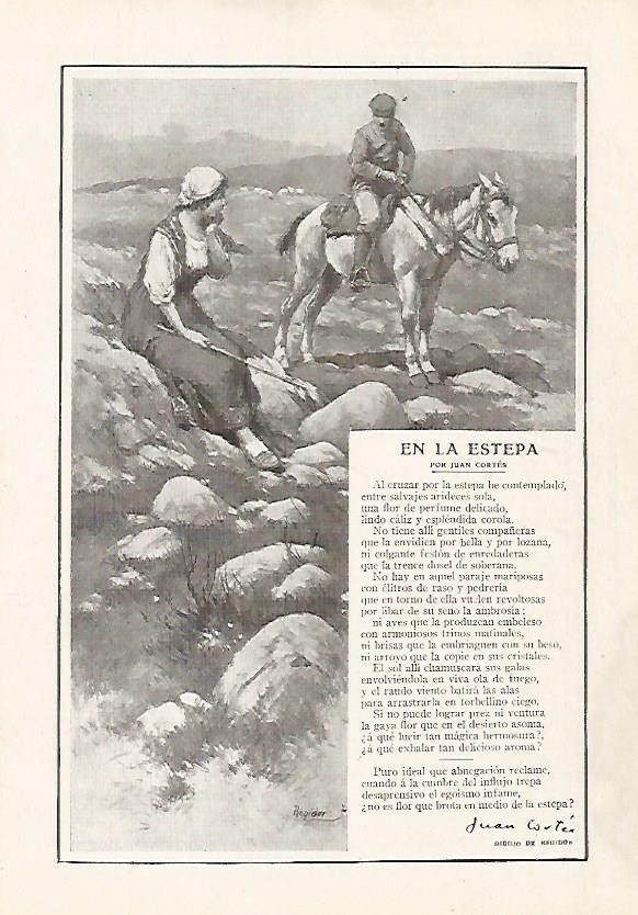 LAMINA BLANCO Y NEGRO 7455: En la estepa por Juan Cortes