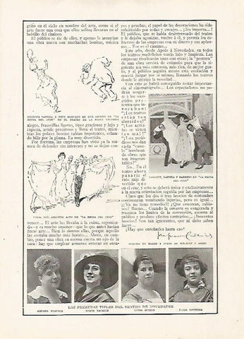 LAMINA BLANCO Y NEGRO 7464: Actrices del Teatro de Novedades