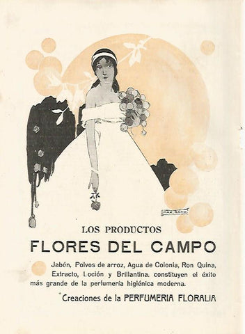 LAMINA BLANCO Y NEGRO 7468: Publicidad de Flores de Campo