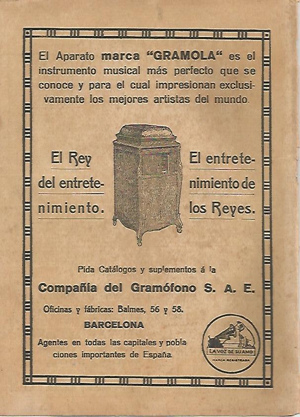 LAMINA BLANCO Y NEGRO 7468: GRAMOLA Publicidad de Compañia del Gramofono