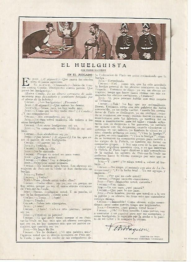 LAMINA BLANCO Y NEGRO 7478: El huelguista por Pedro Daguerre