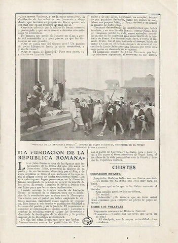 LAMINA BLANCO Y NEGRO 7487: Origenes de la Republica Romana por Casto Plasencia