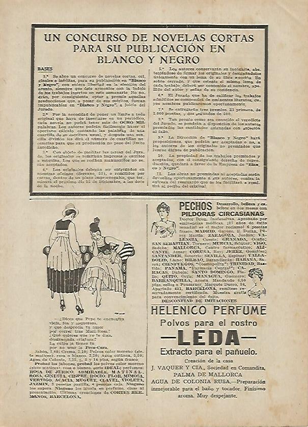 LAMINA BLANCO Y NEGRO 7489: Publicidad de Leda