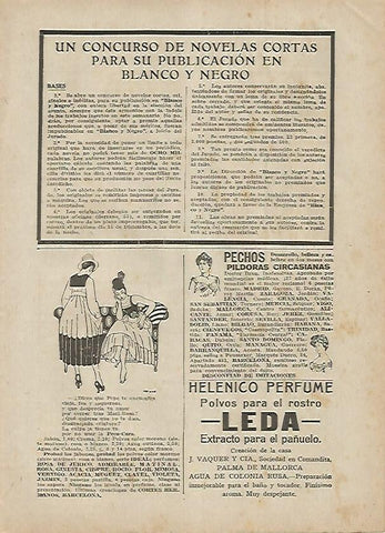 LAMINA BLANCO Y NEGRO 7489: Publicidad de Leda