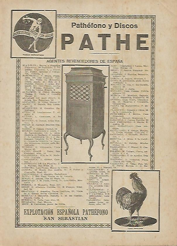 LAMINA BLANCO Y NEGRO 7490: Publicidad de Pathe
