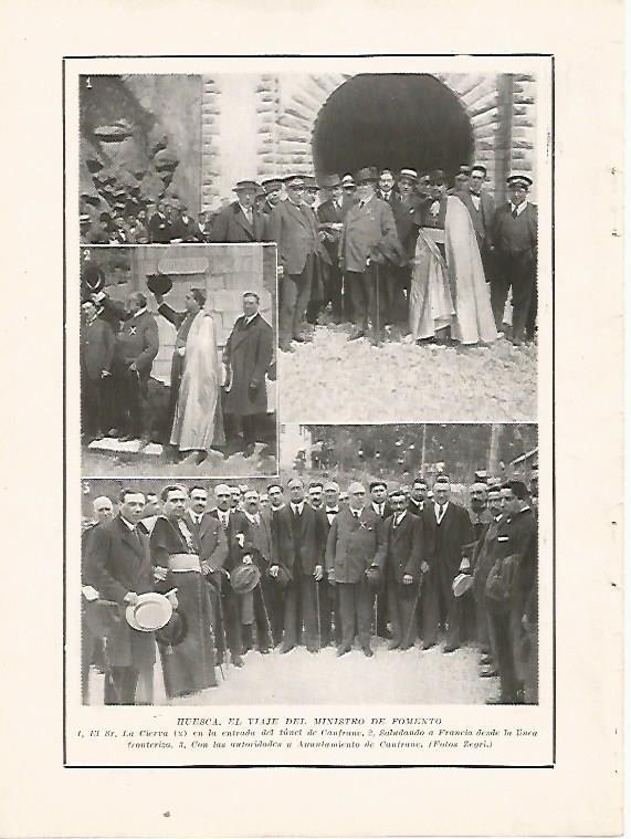 LAMINA BLANCO Y NEGRO 7495: El ministro de fomento en Huesca