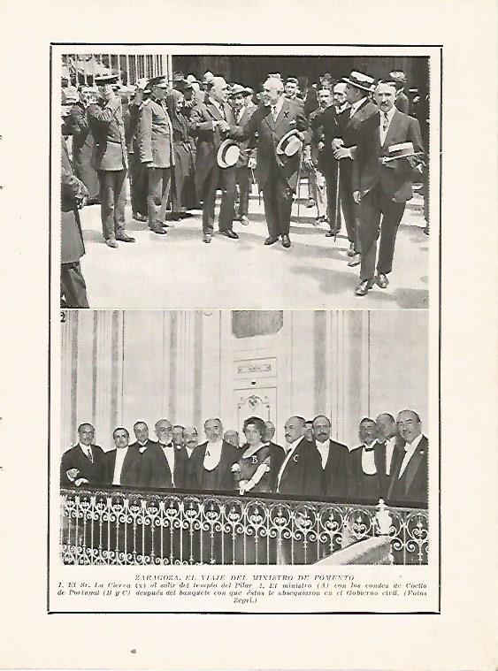 LAMINA BLANCO Y NEGRO 7496: El ministro de Fomento en Zaragoza