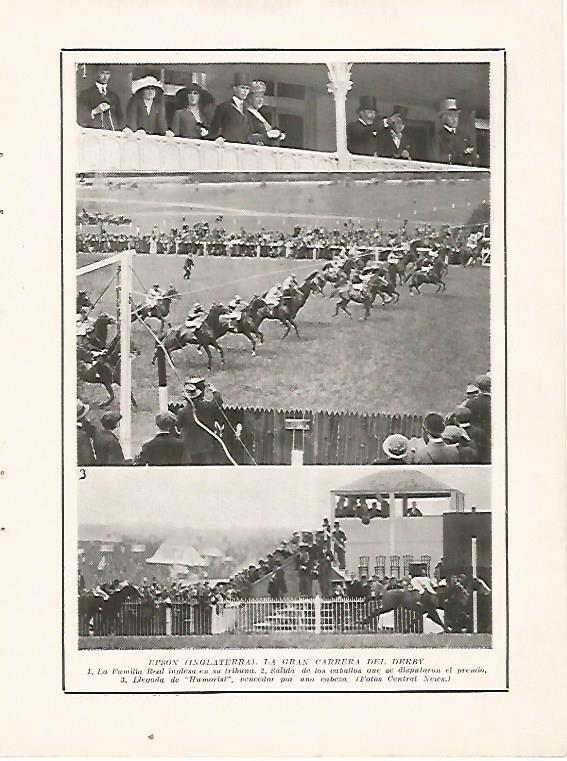 LAMINA BLANCO Y NEGRO 7497: Carrera de Epson (Inglaterra)