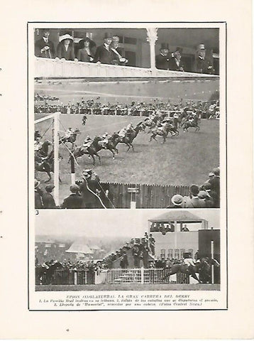 LAMINA BLANCO Y NEGRO 7497: Carrera de Epson (Inglaterra)