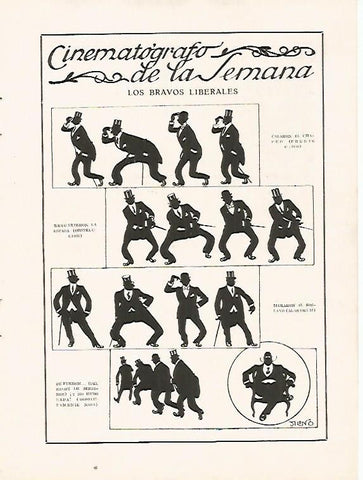 LAMINA BLANCO Y NEGRO 7499: Los Bravos liberales por Sileno