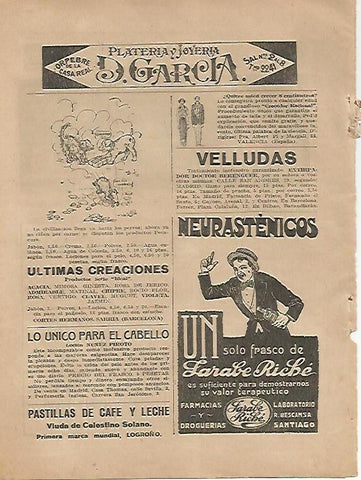 LAMINA BLANCO Y NEGRO 7508: Publicidad de Plateria y Joyeria D. Garcia 