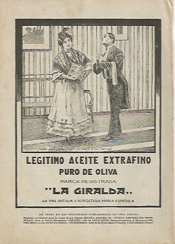 LAMINA BLANCO Y NEGRO 7528: Publicidad del aceite La Giralda