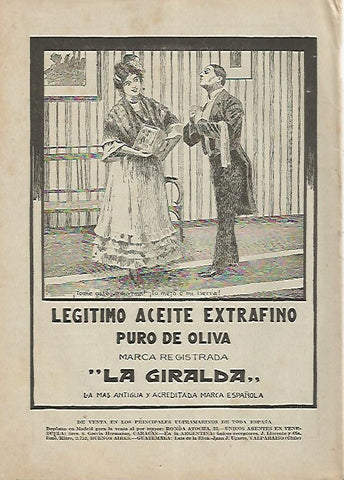 LAMINA BLANCO Y NEGRO 7528: Publicidad del aceite La Giralda