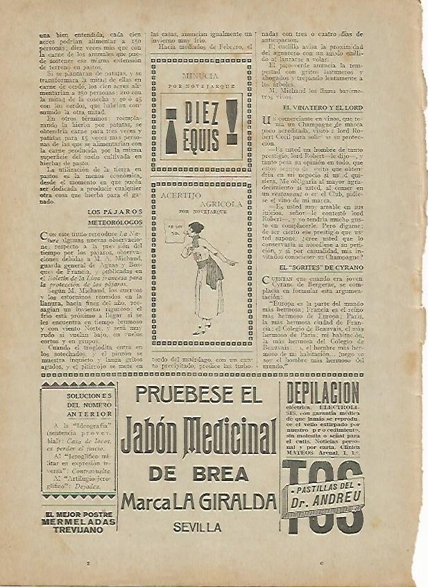 LAMINA BLANCO Y NEGRO 7532: Publicidad de Jabon medicinal de Brea