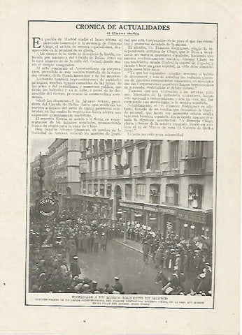 LAMINA BLANCO Y NEGRO 7538: Homenaje a R. Chapi en Madrid