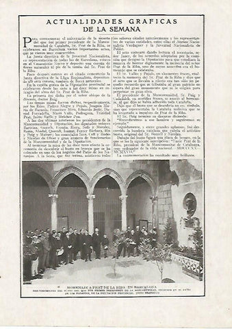 LAMINA BLANCO Y NEGRO 7540: Homenaje a Prat de la Riba en Barcelona