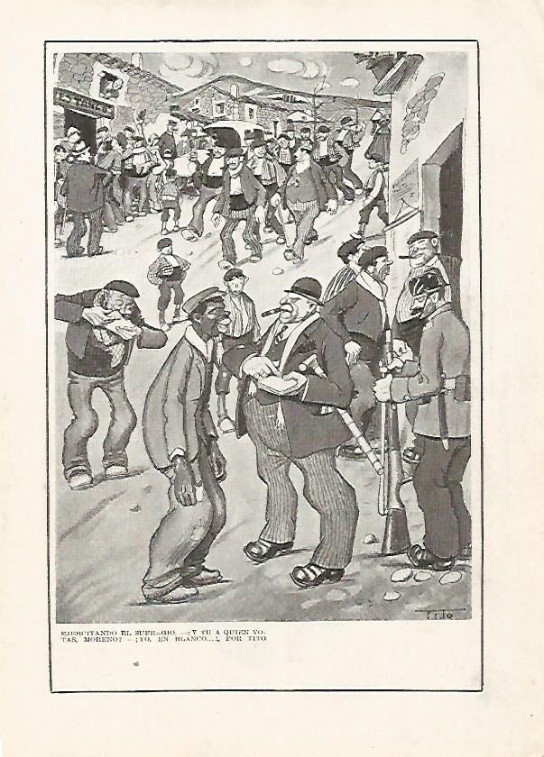 LAMINA BLANCO Y NEGRO 7557: Viñeta comica de Tito