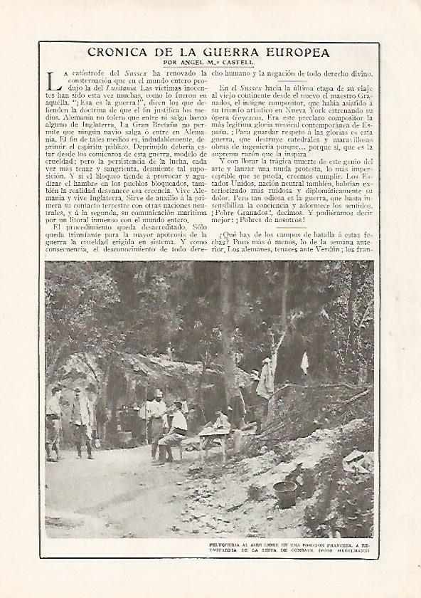 LAMINA BLANCO Y NEGRO 7561: Tropas francesas en la Primera Guerra Mundial