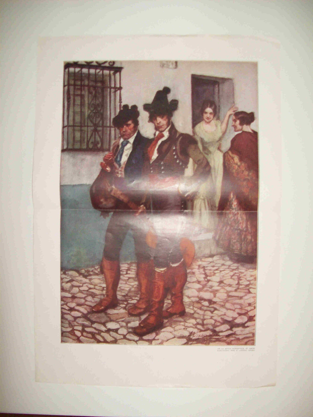 LAMINA BLANCO Y NEGRO 7566: El amor bandolero por A. Lozano Sidro