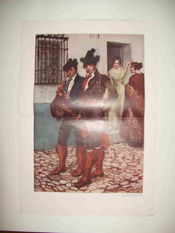 LAMINA BLANCO Y NEGRO 7566: El amor bandolero por A. Lozano Sidro