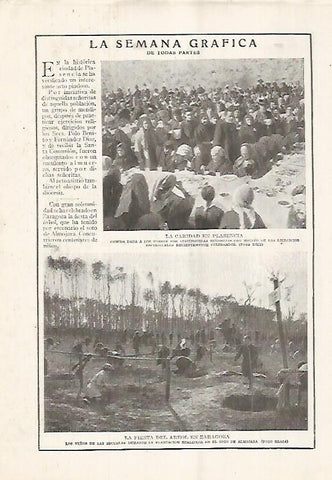 LAMINA BLANCO Y NEGRO 7569: Caridad en Plasencia y Fiesta del Arbol en Zaragoza