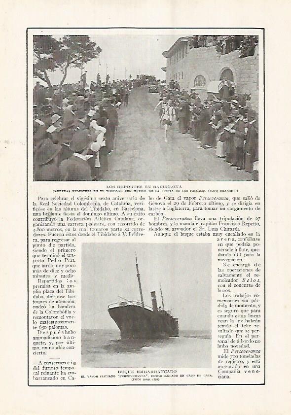 LAMINA BLANCO Y NEGRO 7570: Fiestas de las Palomas en el Tibidabo de Barcelona