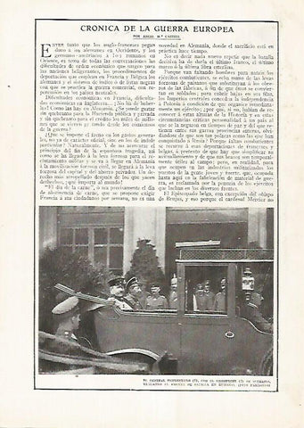 LAMINA BLANCO Y NEGRO 7582: El General Hindenburg en Rumania durante la Primera Guerra Mundial