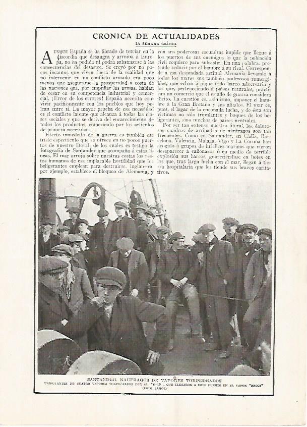 LAMINA BLANCO Y NEGRO 7584: Naufragos en Santander