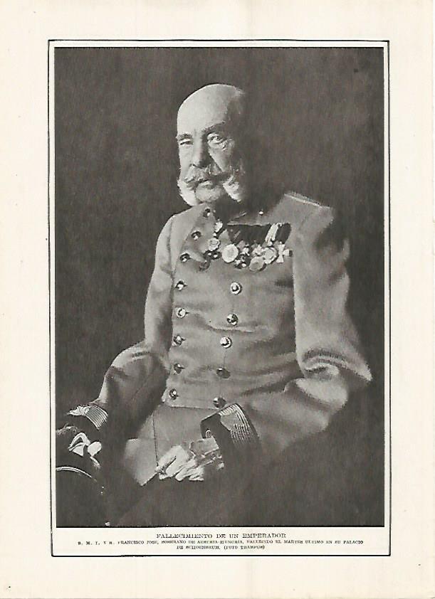 LAMINA BLANCO Y NEGRO 7585: Francisco Jose de Austria