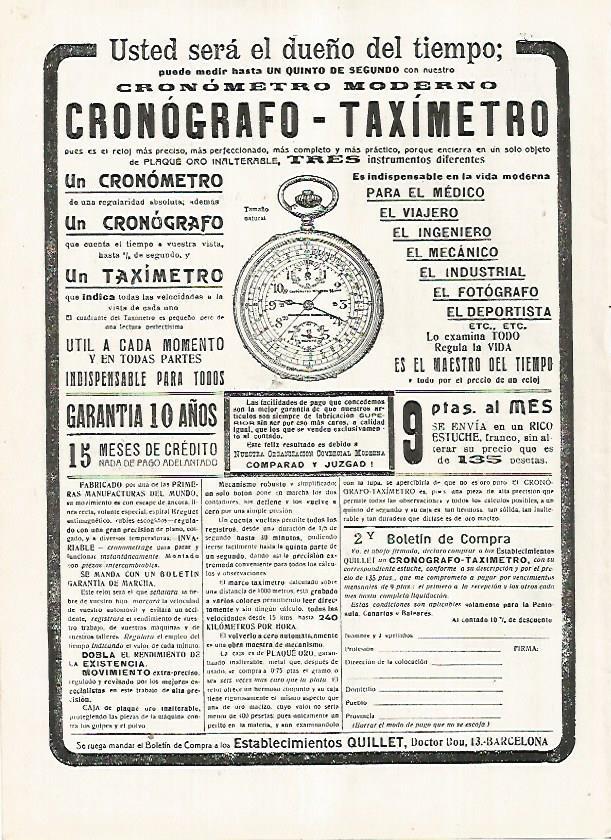 LAMINA BLANCO Y NEGRO 7596: Publicidad de Cronometro moderno
