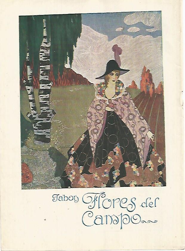 LAMINA BLANCO Y NEGRO 7598: Publicidad Jabon Flores del Campo